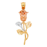 14K 3C Rose Pendant (PT1959)