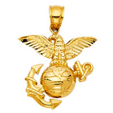 14KY USA Logo Pendant (PT1966)