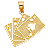 14KY A Poker Pendant (PT1971)