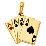 14K 2T A Poker Pendant (PT1974)