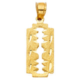 14KY Razor Blade Pendant (PT1986)