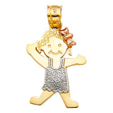 14K 3C Girl Pendant (PT2007)