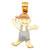14K 3C Boy Pendant (PT2008)
