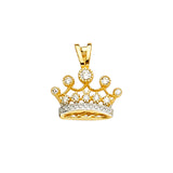 14KY CZ Crown Pendant (PT2149)