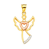 14K CZ Angel Pendant (PT2326)