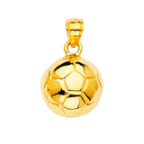 14KY Soccer Ball Pendant (PT2335)