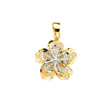 14K 2T Filigree Flower Pendant (PT2362)