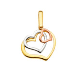 14K 3C 3Hearts Pendant (PT2364)