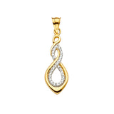 14KY CZ Infinity Pendant (PT2369)