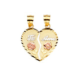 14K 3C Te Amo Pendant (PT2375)