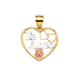 14K 3C Te Amo Pendant (PT2378)
