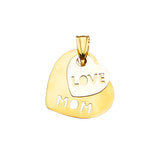 14K 2T 2Hearts Pendant (PT2391)
