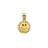 14KY CZ Smallile Pendant (PT2394)
