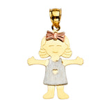 14K 3C Girl Pendant (PT2395)