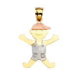 14K 3C Boy Pendant (PT2396)