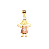 14K 3C Girl Pendant (PT2397)