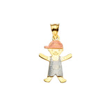 14K 3C Boy Pendant (PT2398)