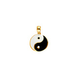 14KY Enamel Yin Yang Medal Pendant (PT2520)