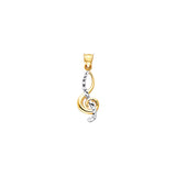 14K 2T DC Music Note Pendant (PT2554)