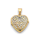 Gold with Silver Heart Locket