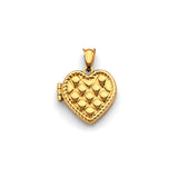 Gold Bumpy Heart Locket