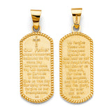14KY Lord's Prayer in English Pendant (PT2624)