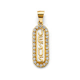 14KY CZ Jesus Pendant (PT2627)
