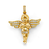 14KY CZ Angel Pendant (PT2629)