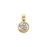 14K 2T Small Round Angel Pendant (PT2634)