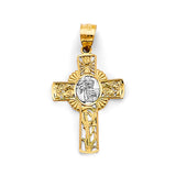 14K 2T First Communion Cross Pendant (PT2640)