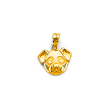 14KY Small Dog Face Pendant (PT2660)