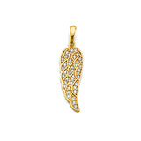 14K 2T CZ Wing Pendant (PT2671)