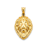 14KY Lion Face Pendant (PT2682)