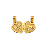 14KY Heart Mom/Daughter Pendant (PT2698)