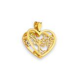 14KY Heart Tree of Life Pendant (PT2707)