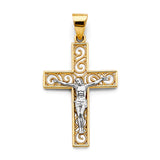 14K 2T Crucufix Cross Pendant (PT2710)
