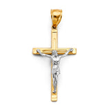 14K 2T Crucufix Cross Pendant (PT2711)