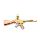14K 3C Rifle Gun Pendant (PT2744)