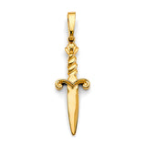 14KY Dagger Knife Pendant (PT2745)