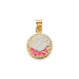 14KY Lotus Flower Pendant (PT2806)