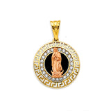 14K 2T CZ Onyx Guadalupe Pendant (PT2814)
