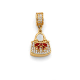 14KY CZ Purse Charm (PT2826)