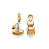 14K 2T Baby Carriage Charm (PT2831)