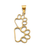 14KY Dog Paw Pendant (PT2837)