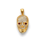 14KY CZ Skull Pendant (PT2841)