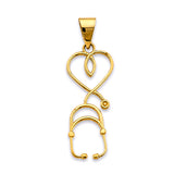 14KY Stethoscope Pendant (PT2855)
