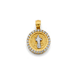 14K 2T CZ Small San Benito Pendant (PT2871)