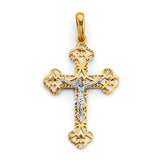 14K 2T Crucufix Cross Pendant (PT2924)