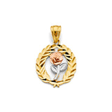 14K 3C Flower Pendant (PT2928)