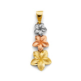 14K 3C Flower Pendant (PT2932)